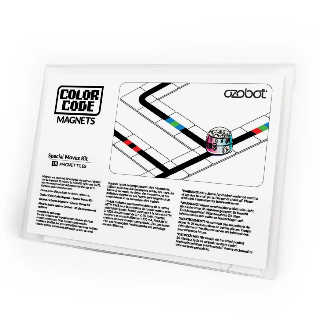 Ozobot Kleurcode Magneten – Uitbreiding Speciale bewegingen — inhoud