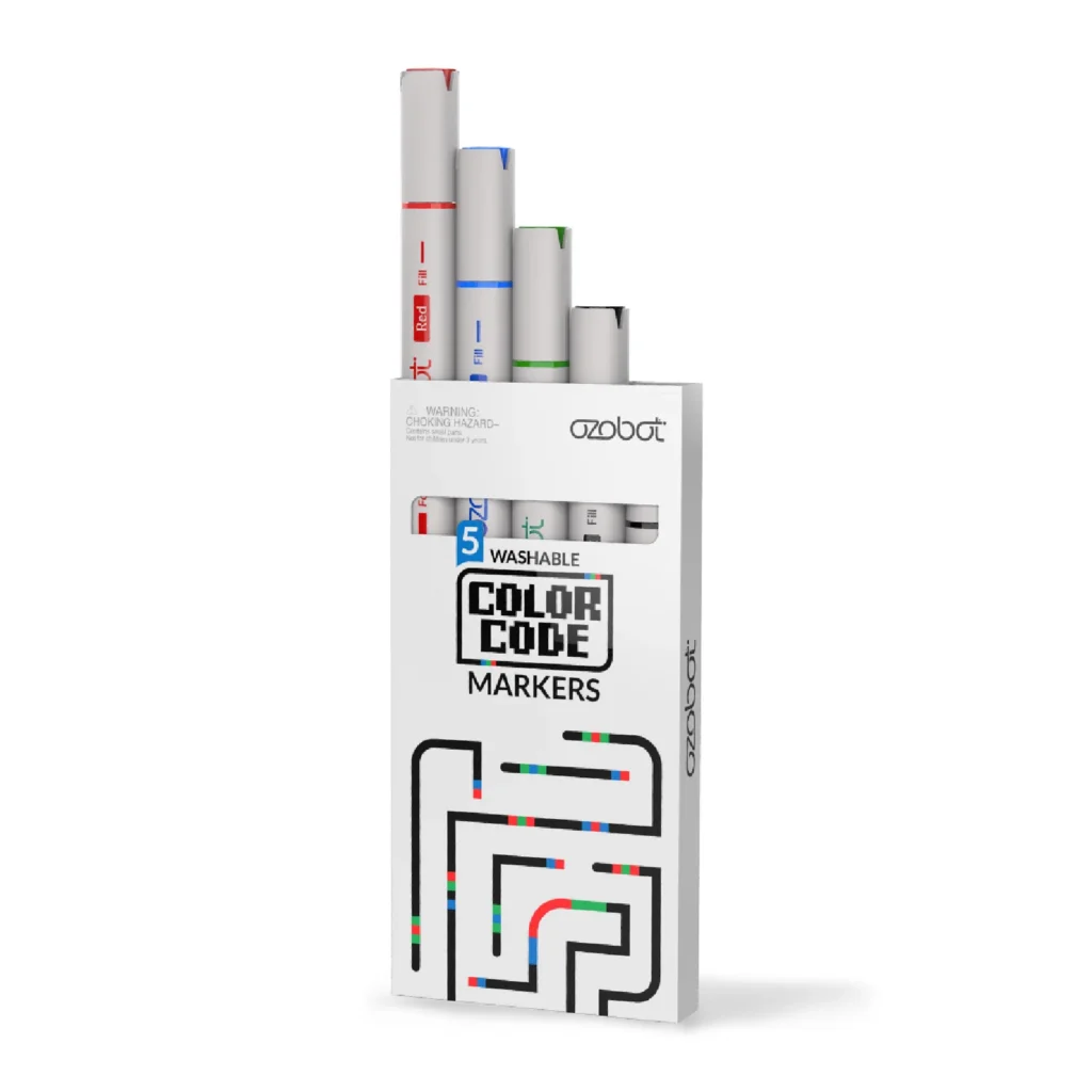 Ozobot Kleurcode Markers (set van 5) — inhoud