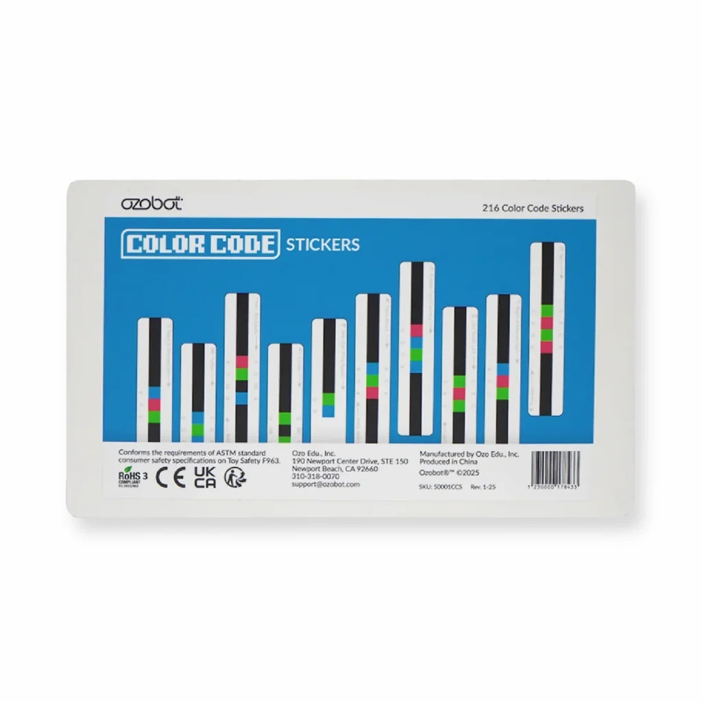Ozobot Kleurcode Stickers — inhoud