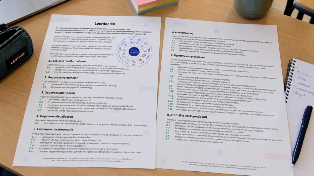 Ozobot-Leerdoelen