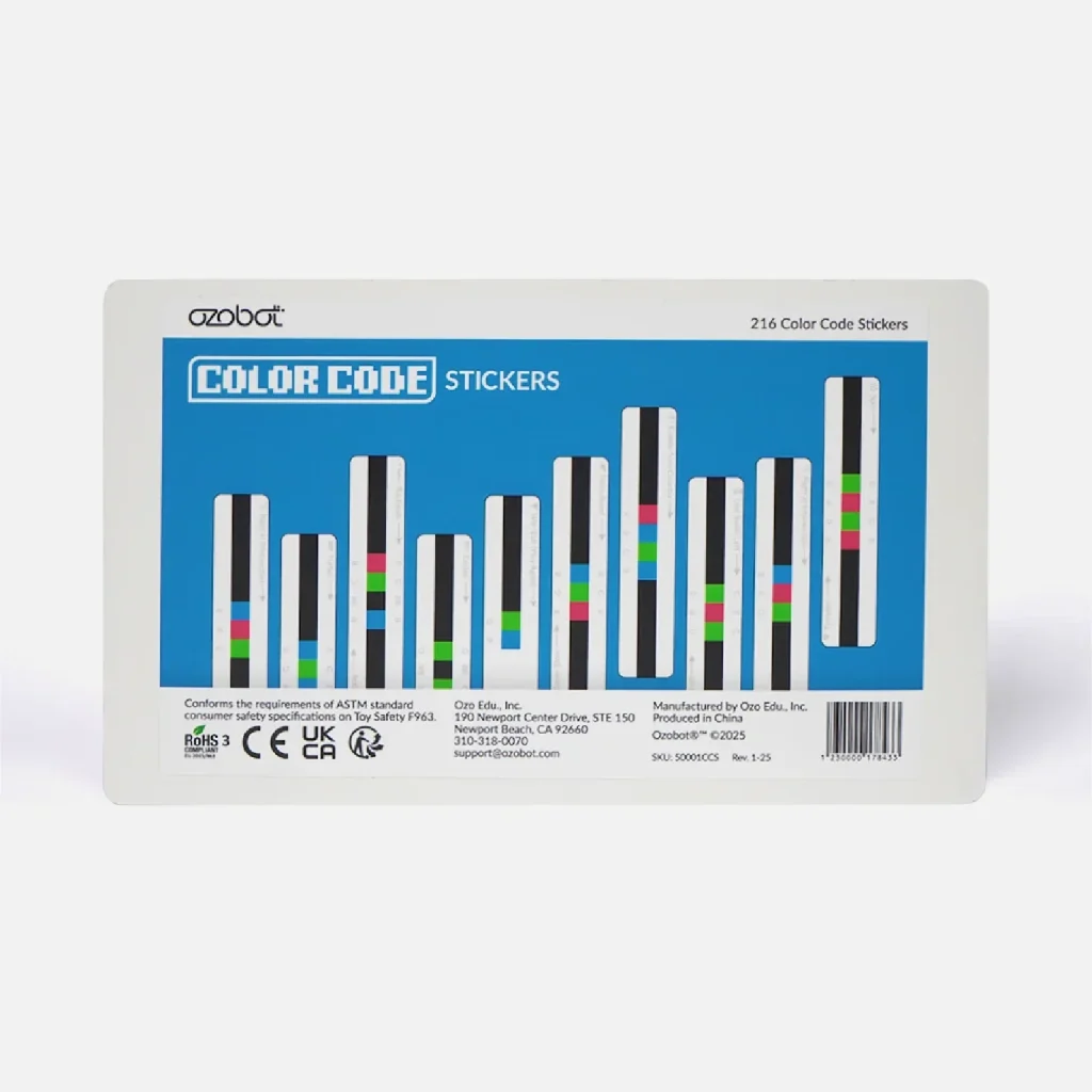Verpakking van de Ozobot Kleurcode Stickers
